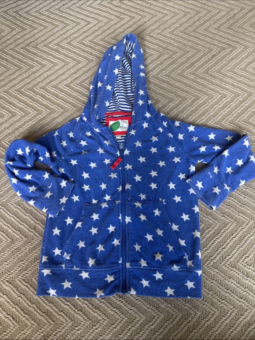 Mini Boden size 6-7 zip hoodie